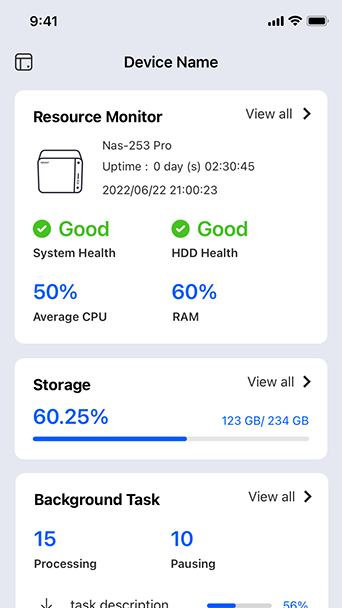 Monitor system status